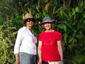 Patricia Cleveland-Peck with Fay Miller at Hyde Park Grenada